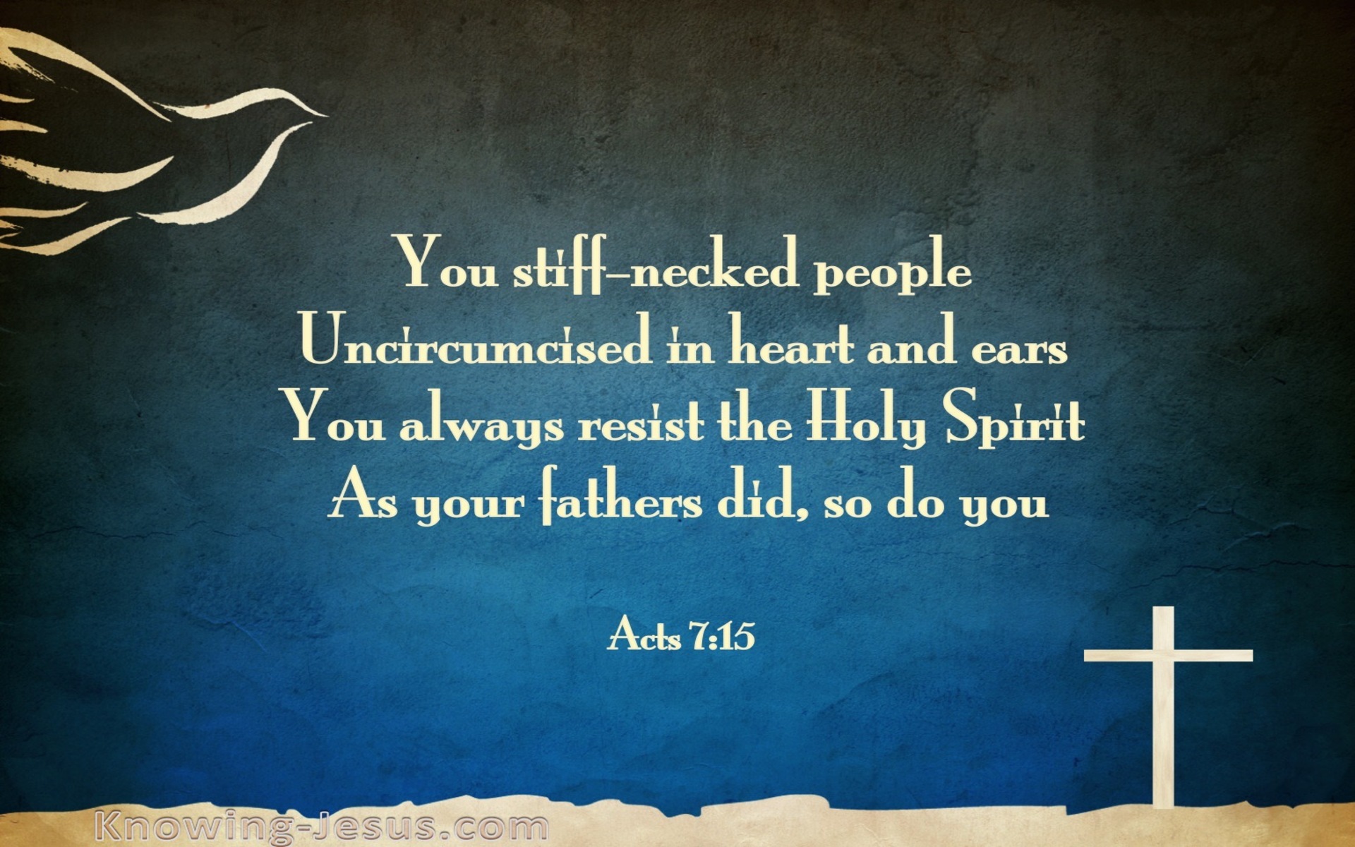 Acts 7:51 You Resist The Spirit (blue)
